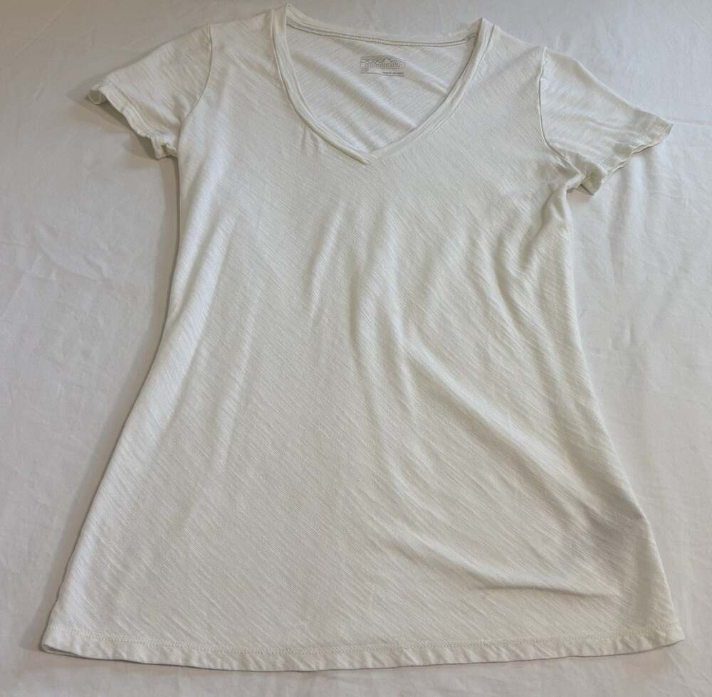 Patagonia White Organic Cotton T-Shirt Classic Outdoor Base Layer Women's Sz XS